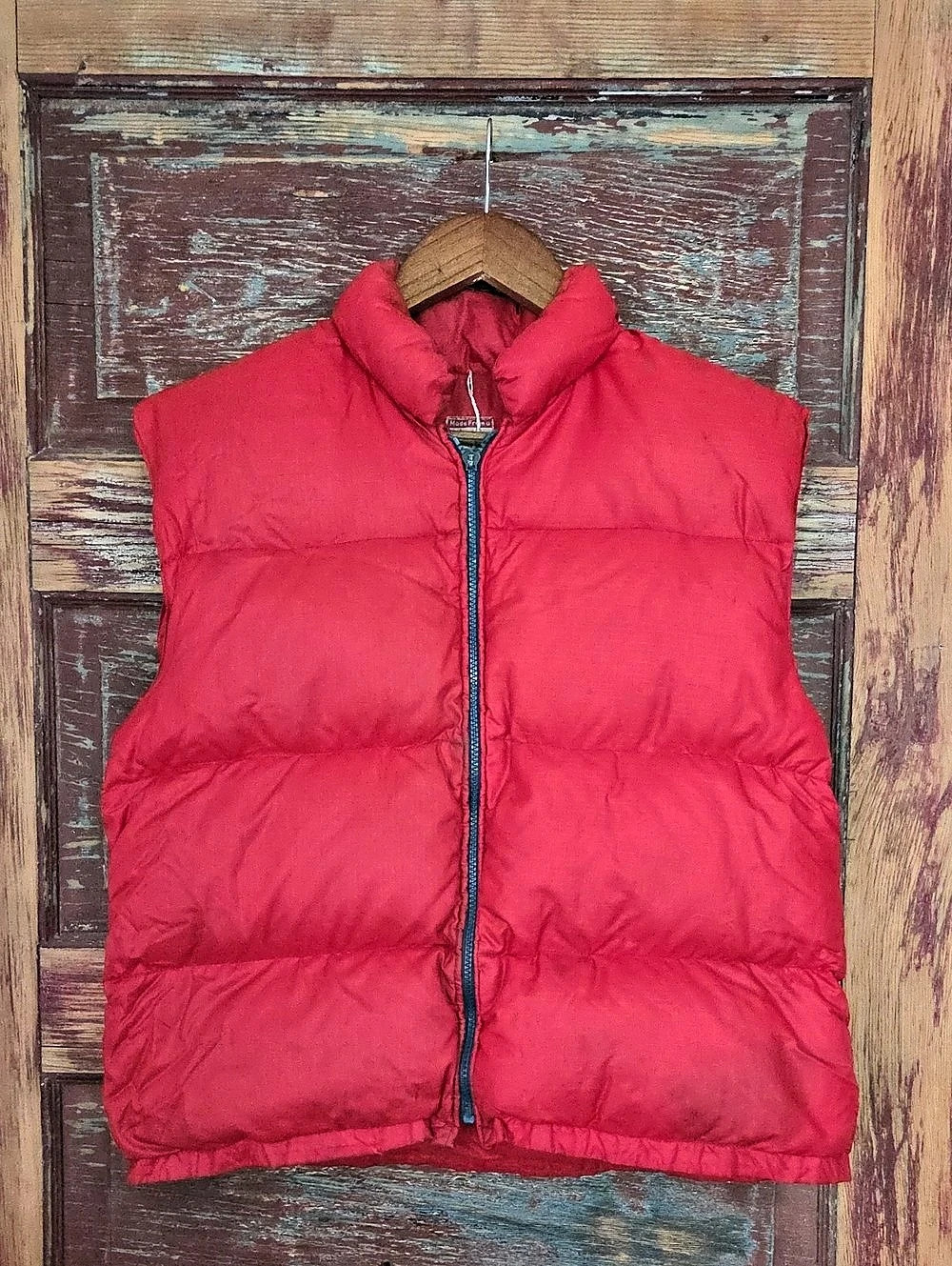 1960's Vintage Frostline Kit Quilted Goose Down Puffer Vest in Red
